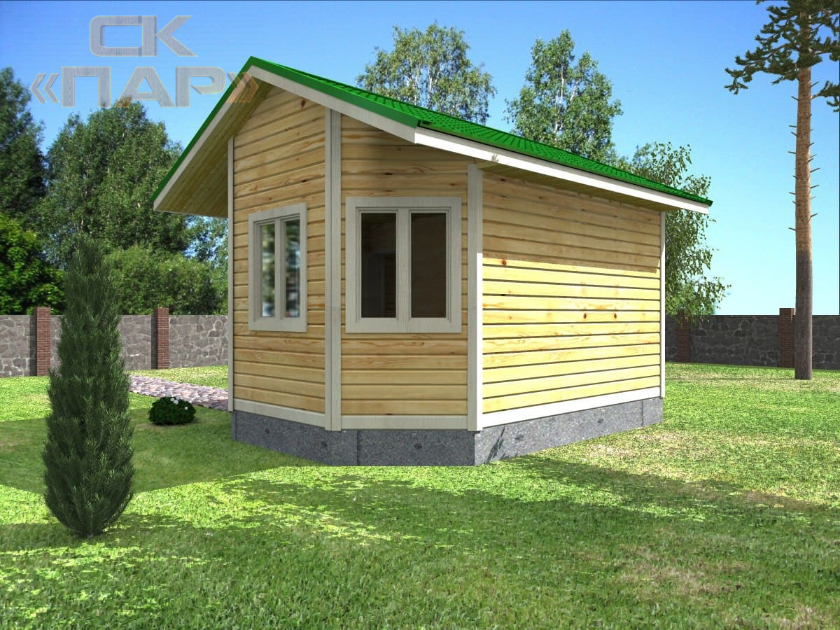 Баня из бруса «Фролиха»
