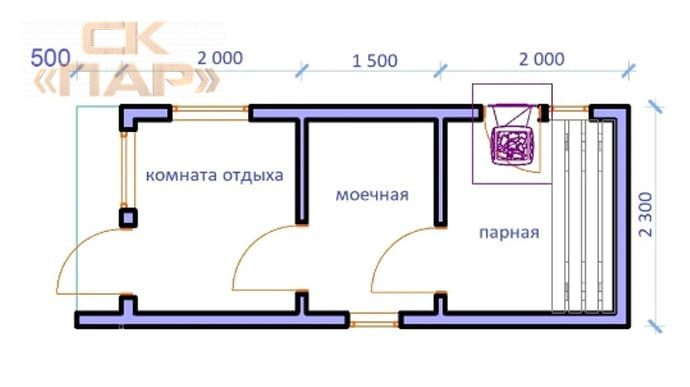 Мобильная баня «Вычегда»