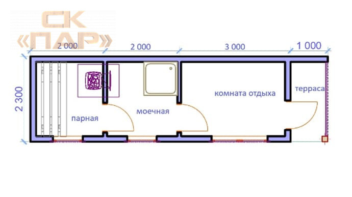 Мобильная баня «Колыма»