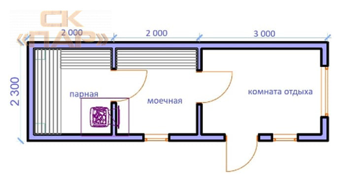 Мобильная баня «Амур»