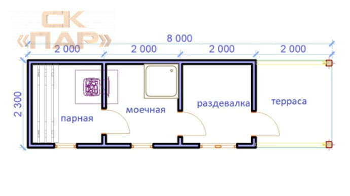 Мобильная баня «Чагодоща»