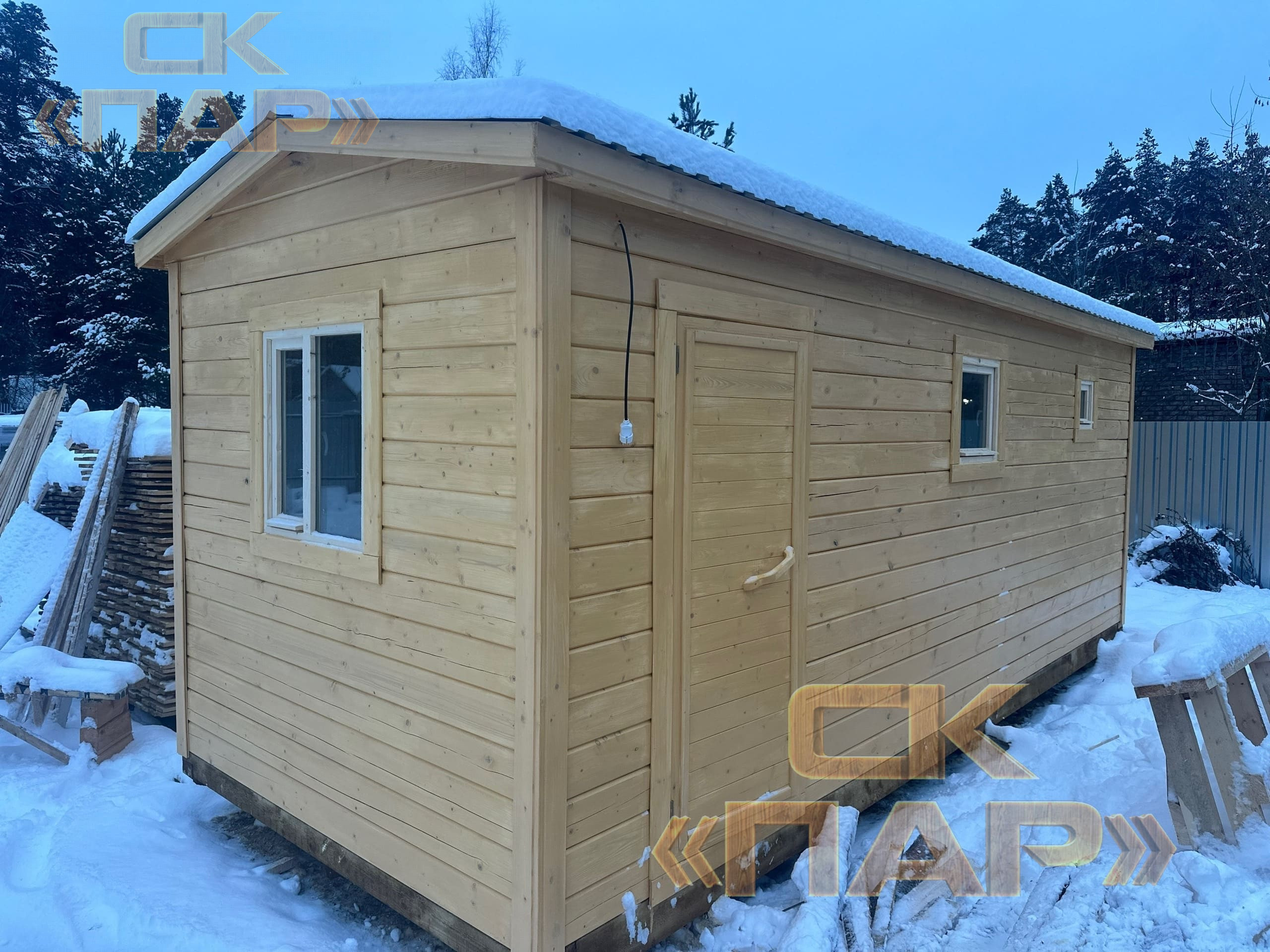 Реальная баня из бруса от СК «ПАР» - проект 30. Доставка по России.